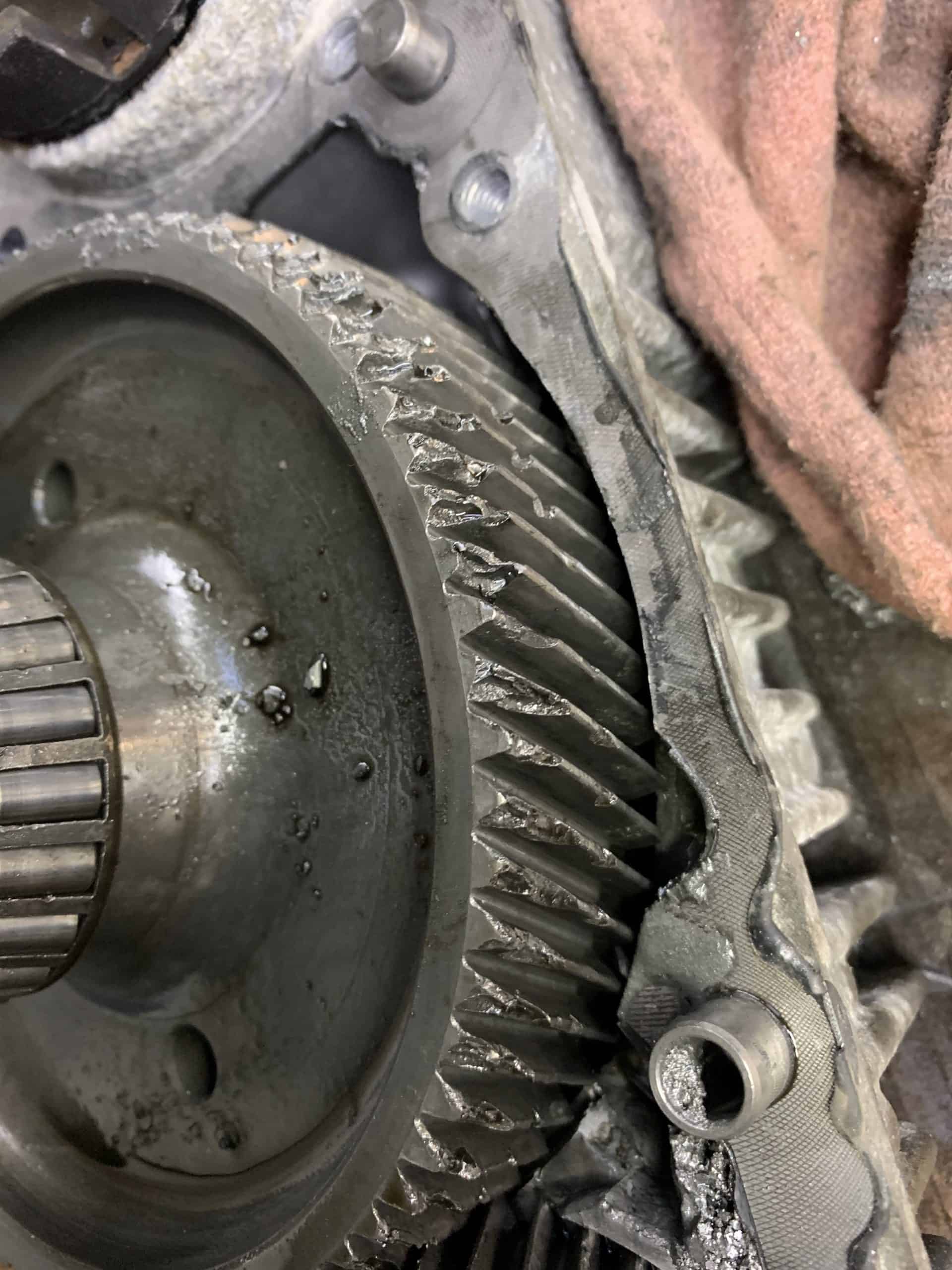 damaged transfer case